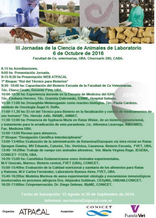 III Jornada de la Ciencia de Animales de Laboratorio